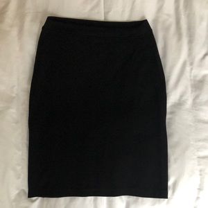 Eileen Fisher black knit just below the knee skirt